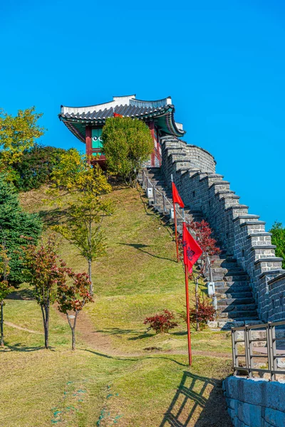 大韩民国水原Hwaseong要塞的防御工事 — 图库照片