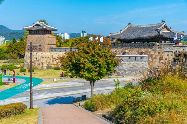 Puerta Hwaseomun Fortaleza Hwaseong Suwon República Corea — Foto de Stock