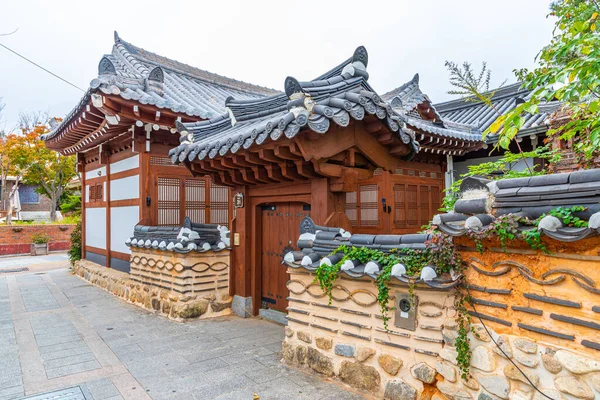 Uma Rua Aldeia Hanok Jeonju República Coreia — Fotografia de Stock