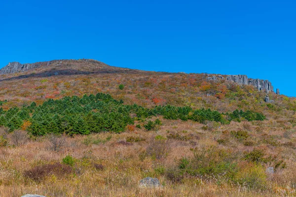 Kore Cumhuriyeti Nin Gwangju Yakınlarındaki Mudeungsan Milli Parkı Nın Zirveleri — Stok fotoğraf