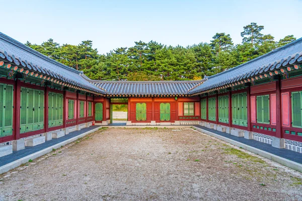 Sonnenuntergang Ansicht Des Gyeongbokgung Palace Seoul Südkorea — Stockfoto