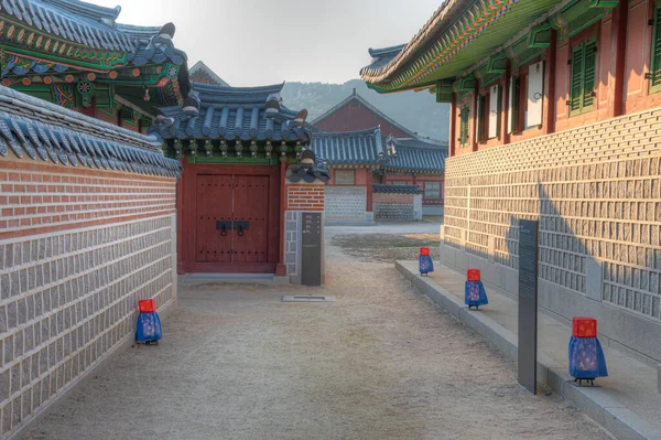 大韩民国首尔庆波宫的日落景观 — 图库照片