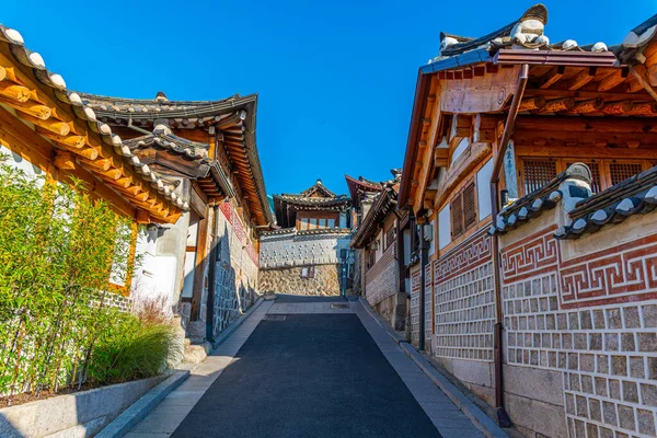 Rua Bukchon Hanok Aldeia Seul República Coreia — Fotografia de Stock