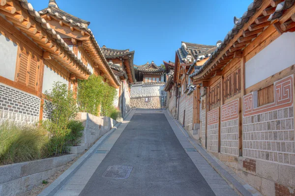 Straße Dorf Bukchon Hanok Seoul Südkorea — Stockfoto