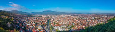 Kosov 'daki Prizren kentinin hava manzarası
