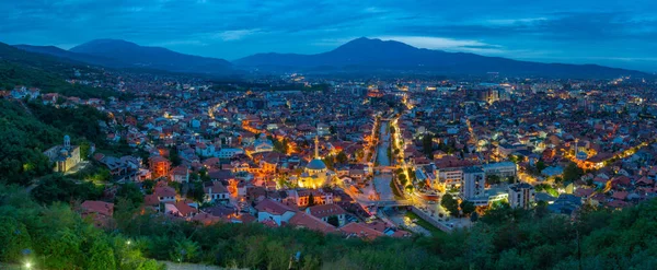 Vue Nuit Ville Prizren Kosovo — Photo