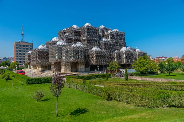 Biblioteka Narodowa Kosowa Prisztinie Kosowo — Zdjęcie stockowe