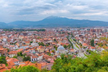 Kosova 'daki Prizren kentinin havadan görüşü