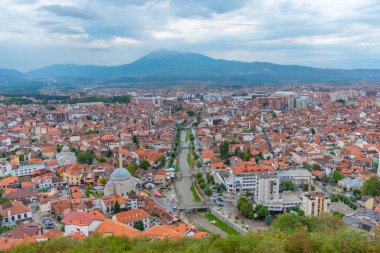 Kosova 'daki Prizren kentinin havadan görüşü