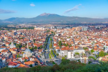 Kosova 'daki Prizren kentinin havadan görüşü