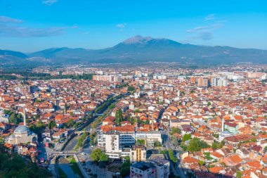 Kosova 'daki Prizren kentinin havadan görüşü