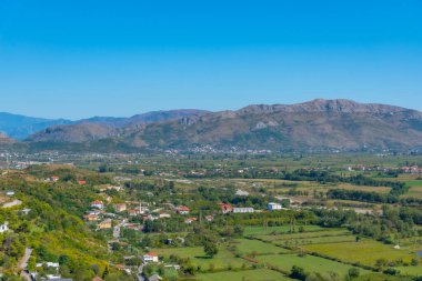 Arnavutluk 'un Shkoder yakınlarındaki kırsal arazisi