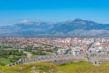 Shkoder kenti ve Arnavutluk 'taki Rozafa şatosunun surları