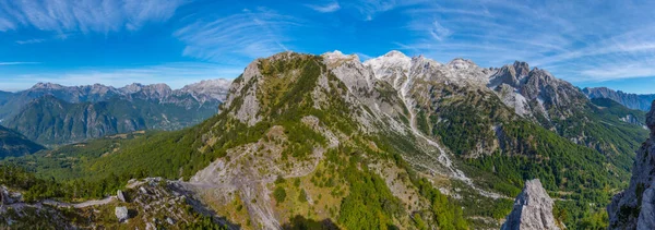 Ridge Som Förbinder Valbona Och Theth Dalen Albani — Stockfoto