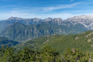 Arnavutluk 'taki Theth Vadisi' nin havadan görünüşü
