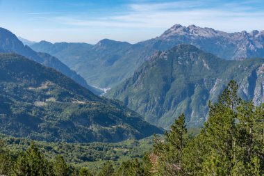 Arnavutluk 'taki Theth Vadisi' nin havadan görünüşü