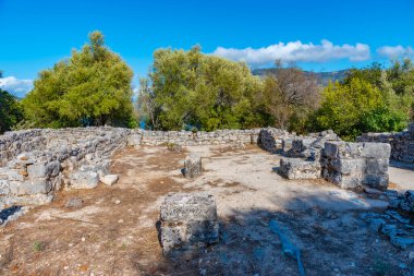 Arnavutluk 'un Butrint kentindeki Venedik Üçgen Kalesi