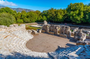 Roman theatre in Butrint, Albania clipart