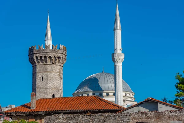 Ebu Bekr Mosque Viewed Democracy Square Shkoder Albania — Stock Photo, Image