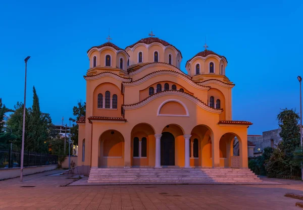 Vista Del Atardecer Iglesia Natividad Cristo Shkoder Albania — Foto de Stock