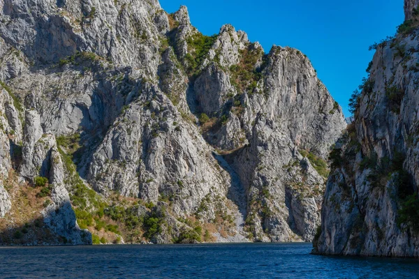 Bela Paisagem Lago Koman Albânia — Fotografia de Stock