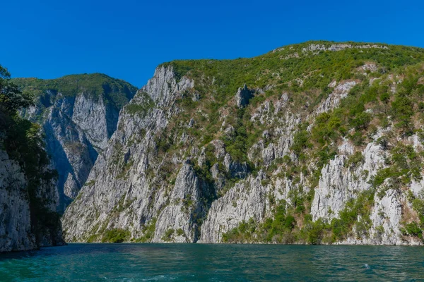 Bela Paisagem Lago Koman Albânia — Fotografia de Stock