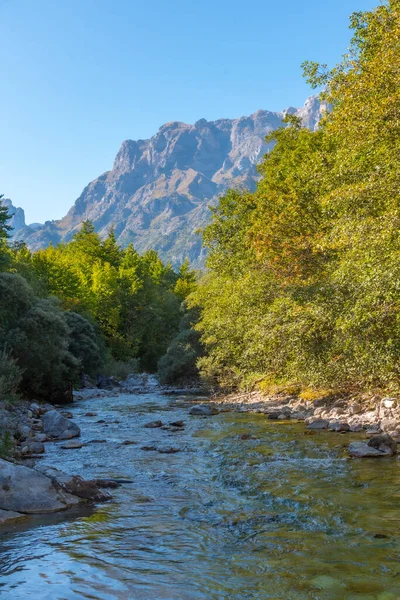 Floden Valbona Omgiven Vacker Natur Albanien — Stockfoto