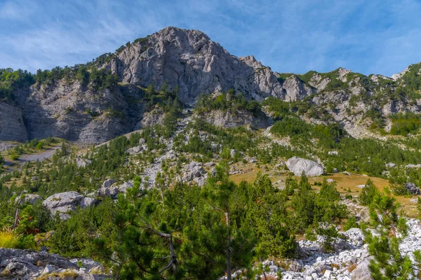 Beautiful Landscape Accursed Mountains Viewed Valbona Theth Hiking Trail Albania — Stock Photo, Image