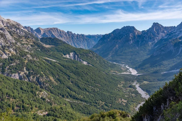 Luftaufnahme Des Valbona Tals Albanien — Stockfoto