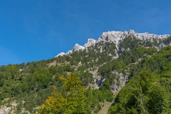 Bela Paisagem Montanhas Amaldiçoadas Vista Valbona Theth Trilha Caminhadas Albânia — Fotografia de Stock