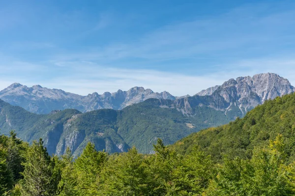 Schöne Landschaft Der Accursed Mountains Vom Valbona Theth Wanderweg Albanien — Stockfoto