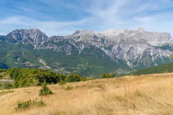 Schöne Landschaft Der Accursed Mountains Vom Valbona Theth Wanderweg Albanien — Stockfoto