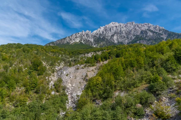 Schöne Landschaft Der Accursed Mountains Vom Valbona Theth Wanderweg Albanien — Stockfoto