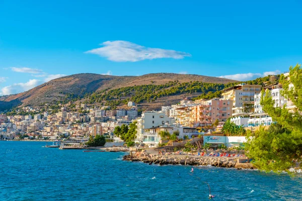 Vista Mar Ciudad Albanesa Sarande — Foto de Stock