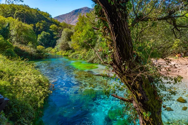 Blå Ögonkälla Nära Sarande Albanien — Stockfoto