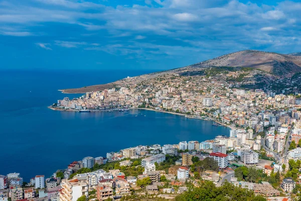 Vista Aérea Sarande Albania — Foto de Stock