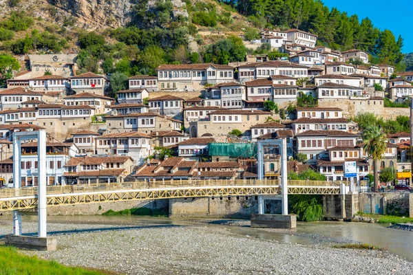 Jembatan Gorica Atas Sungai Osum Berat Albania — Stok Foto