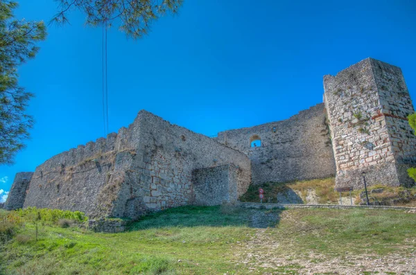 Wieża Strzegąca Wejścia Zamku Berat Albanii — Zdjęcie stockowe