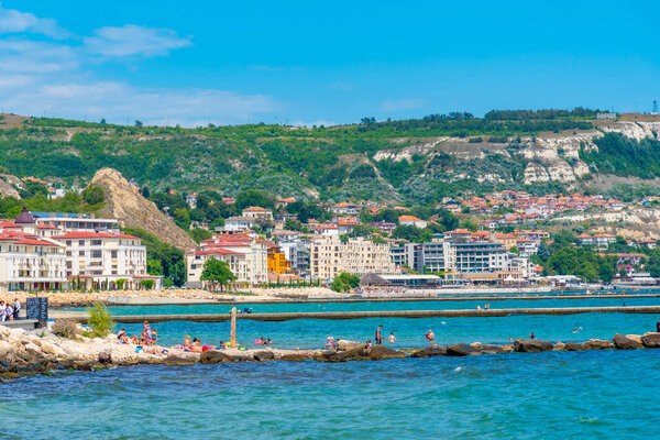 Seaside of coastal town Balchik in Bulgaria