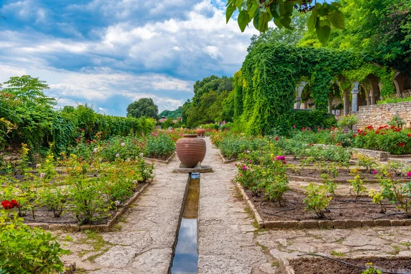 Jardín Rosas Jardín Botánico Del Palacio Balchik Bulgaria — Foto de Stock