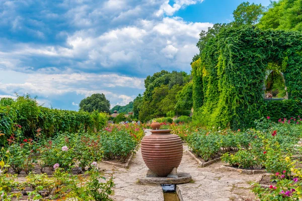 Jardim Rosas Jardim Botânico Palácio Balchik Bulgária — Fotografia de Stock