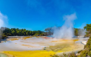 Yeni Zelanda 'daki Wai-O-Tapu' da sanatçı paleti