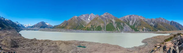 新西兰Aoraki Cook国家公园塔斯曼冰川和塔斯曼湖 — 图库照片