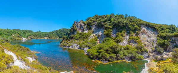 Lago Frigideira Cratera Eco Vale Vulcânico Waimangu New Zealan — Fotografia de Stock