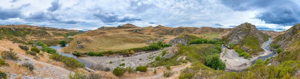 Κοιλάδα Του Ποταμού Taieri Στο Central Otago Railway Ποδήλατο Trail — Φωτογραφία Αρχείου