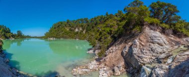 Yeni Zelanda 'daki Wai-O-Tapu' da Ngakoro Gölü