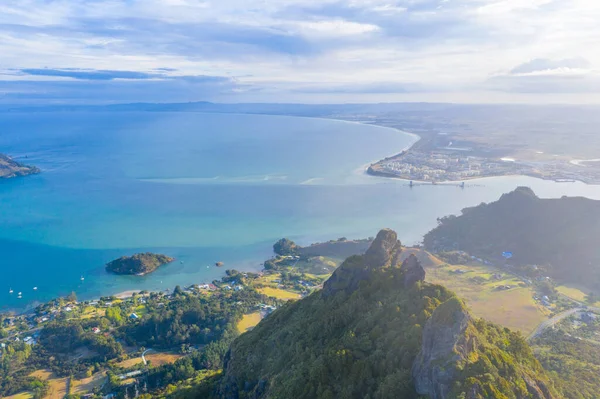 Sonnenuntergang Blick Auf Die Ölraffinerie Marsden Point Neuseeland — Stockfoto