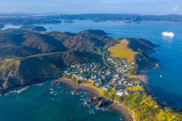 Vista Aérea Del Punto Tapeka Cerca Russell Nueva Zelanda — Foto de Stock