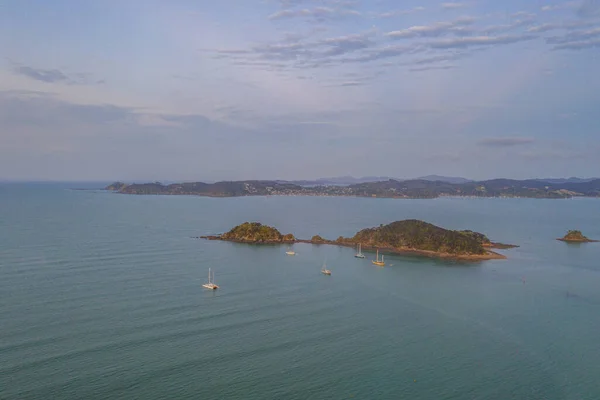 Sunset Aerial View Bay Islands New Zealand — Stock Photo, Image