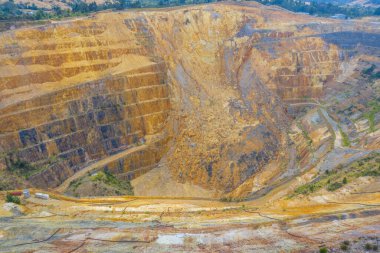 Aerial view of Martha mine at Waihi, New Zealand clipart